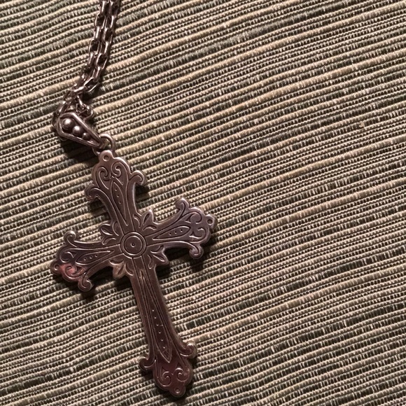 Sterling Silver Cross accented with CZs - Picture 5 of 8